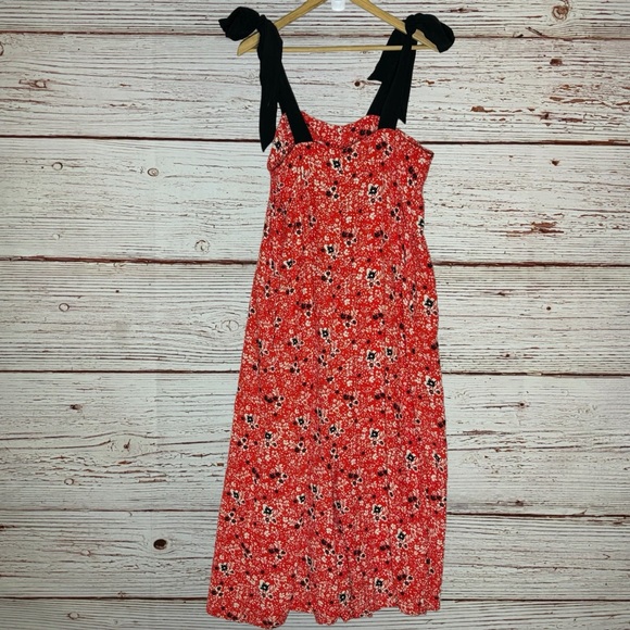Free People Cecelia Jumpsuit in Red Combo Sz S - Picture 7 of 14